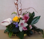 Aranjament Floral in Vas Bumbac