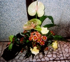 Aranjament Floral in Vas Anthurium verde