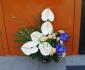 imagine 2 aranjament floral in vas orhidee vanda, frezii, anthurium 163