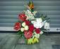 imagine 1 aranjament floral in vas strelitzia, anthurium, orhidee 177