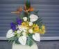 imagine 1 aranjament floral in vas orhidee, anthurium, strelitzia 180