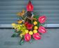 imagine 2 aranjament floral in vas orhidee, anthurium, amarylis, solidago 183