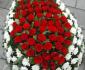 imagine 1 coroana trandafiri rosii, crizanteme 18