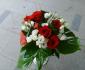 imagine 3 buchet trandafiri rosii, lisianthus alb 226