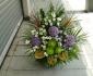 imagine 1 aranjament floral in vas alium, lisianthus, anthurium 246