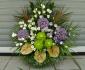 imagine 4 aranjament floral in vas alium, lisianthus, anthurium 246