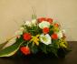 Aranjament masa Anthurium alb, Trandafiri, Frezii