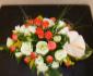 imagine 4 aranjament masa anthurium alb, trandafiri, frezii 259