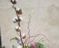 imagine 2 aranjament floral in vas bumbac, frezii, lisianthus 46