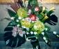 imagine 1 aranjament floral in vas cale, anthurium, orhidee 57