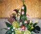 imagine 2 aranjament floral in vas cale, anthurium, orhidee 57