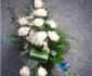 Lumanare Botez trandafiri albi